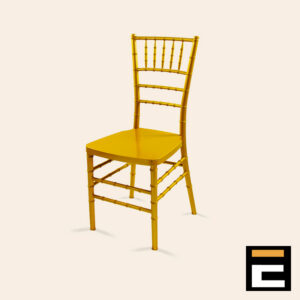 Gilded wooden chair with a very comfortable flat seat