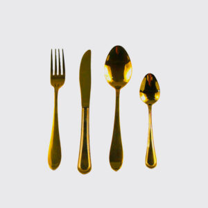Elegant gold cutlery for elegant events