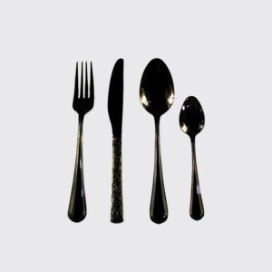 Elegant, stylish, and beautiful black cutlery