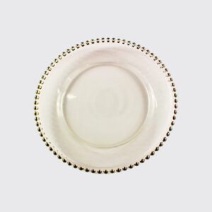Silver charger plate, elegant model