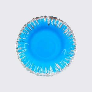 Elegant modern blue mottled plate