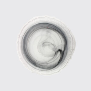 Beautiful and elegant transparent plate, smoked pattern