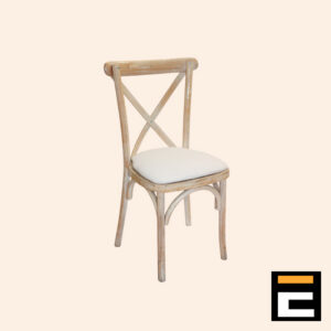 White Washed X-Back Chair